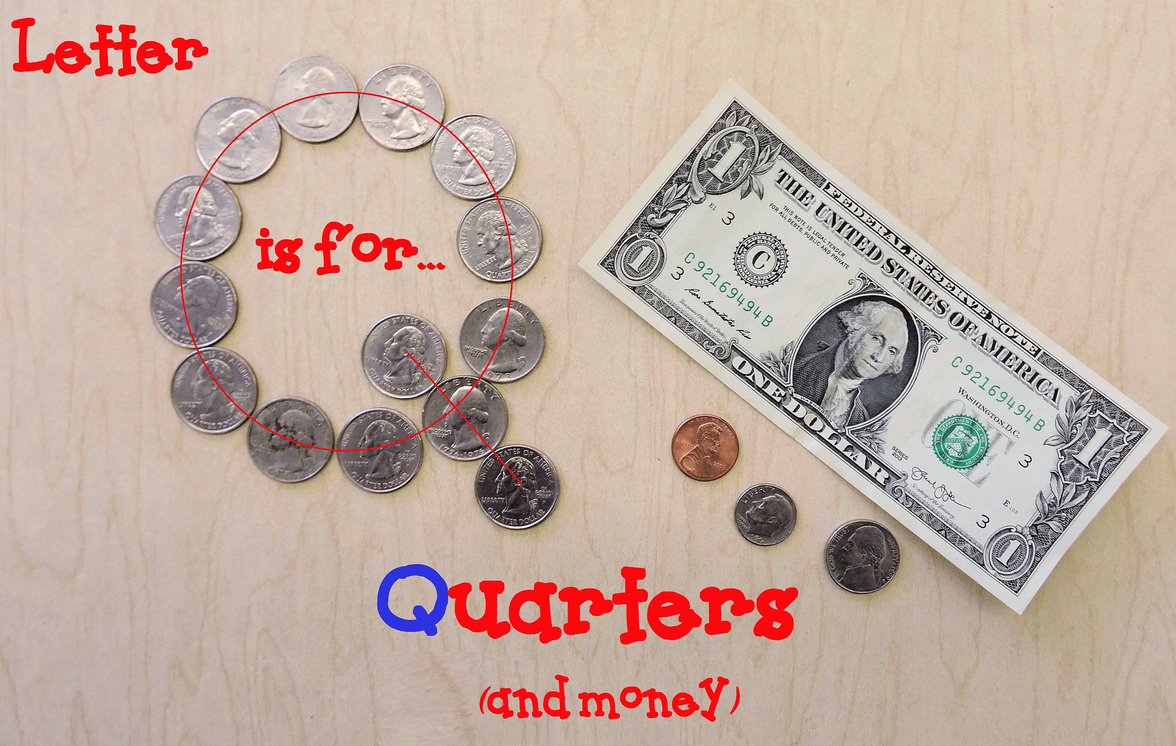 quarters and money